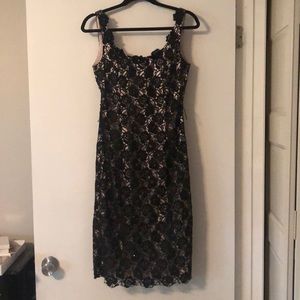 Black Lace Evening Dress